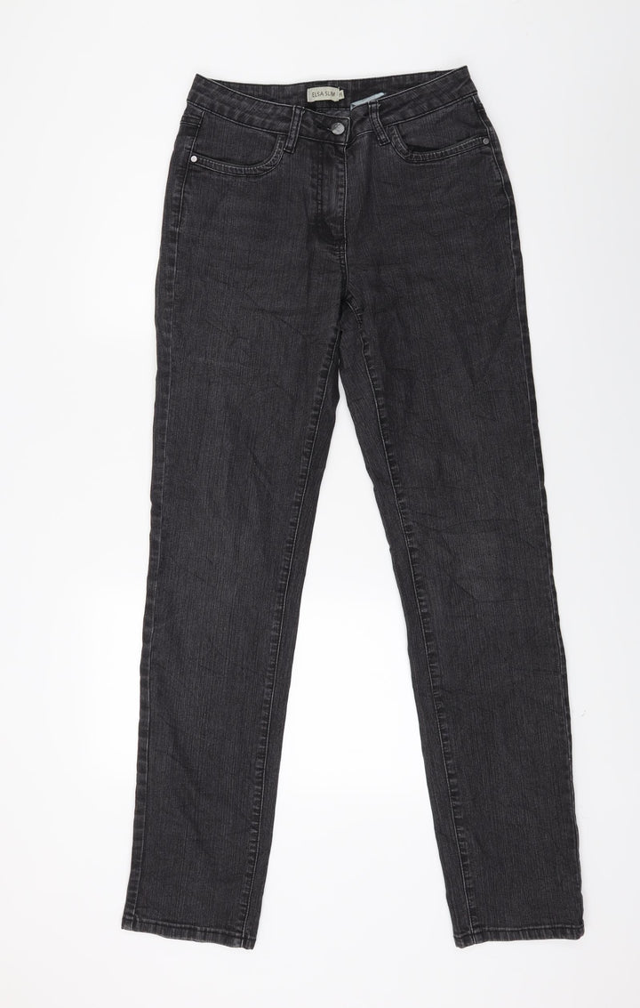 Elsa Womens Black Denim Skinny Jeans Size 8 L30 in