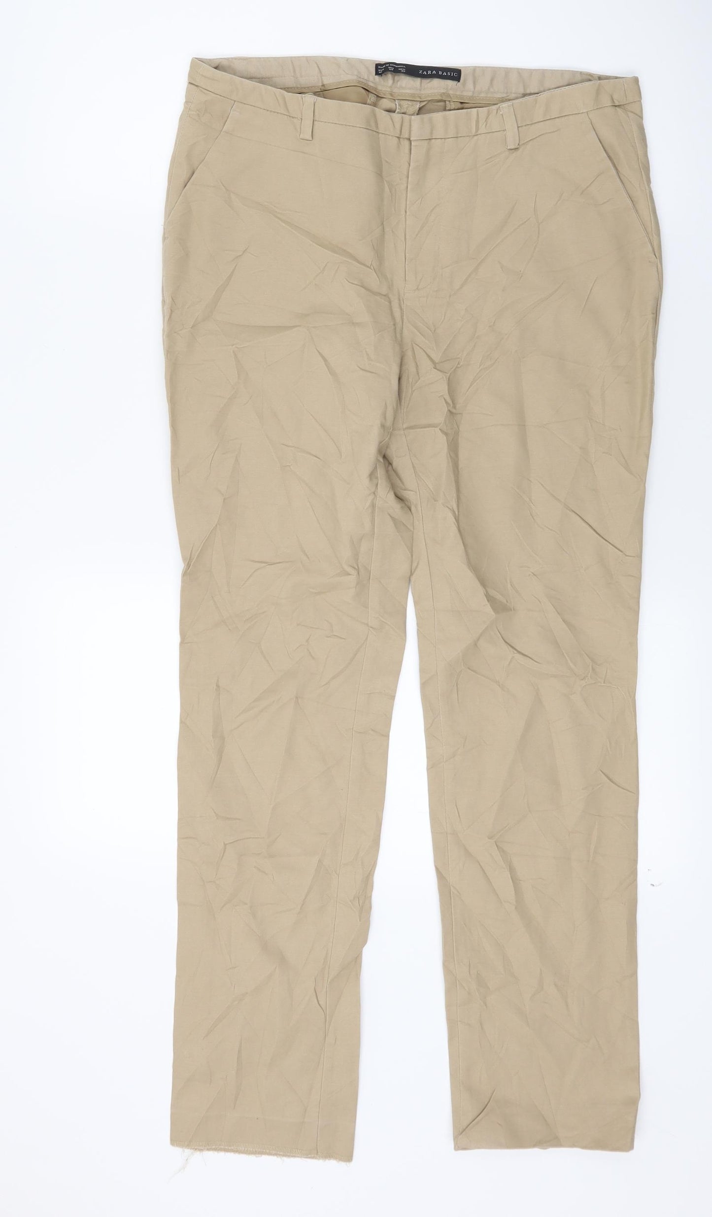 Zara Womens Beige   Trousers  Size 12 L25 in