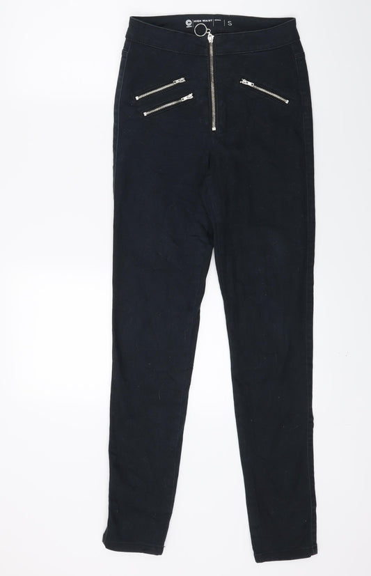 Front view of Cubus women’s blue denim jegging jeans, size S, 27-inch leg