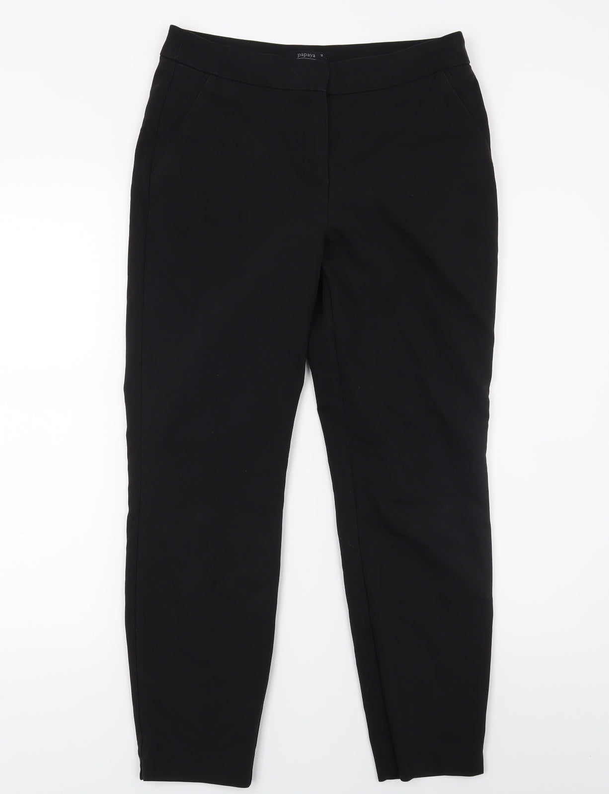Papaya Womens Black   Capri Trousers Size 10 L24 in