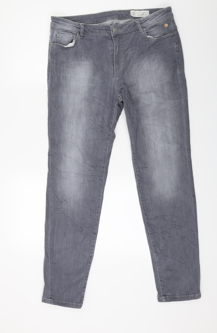 Esprit Womens Grey Denim Skinny Jeans Size 34 in L30 in