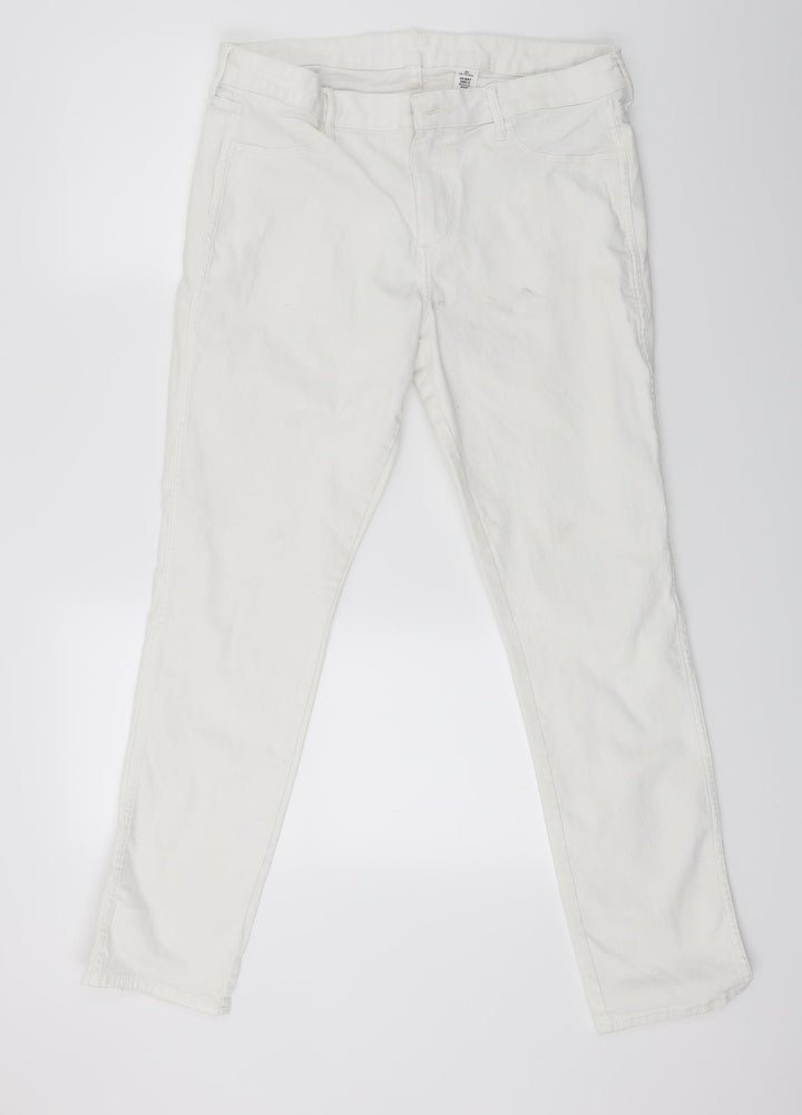Newlook Womens White Denim Skinny Jeans Size 32 in L27 in