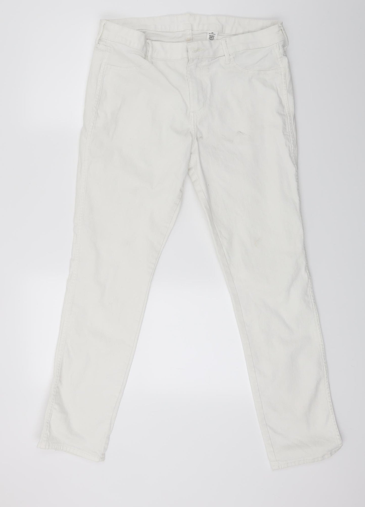Newlook Womens White  Denim Skinny Jeans Size 32 in L27 in