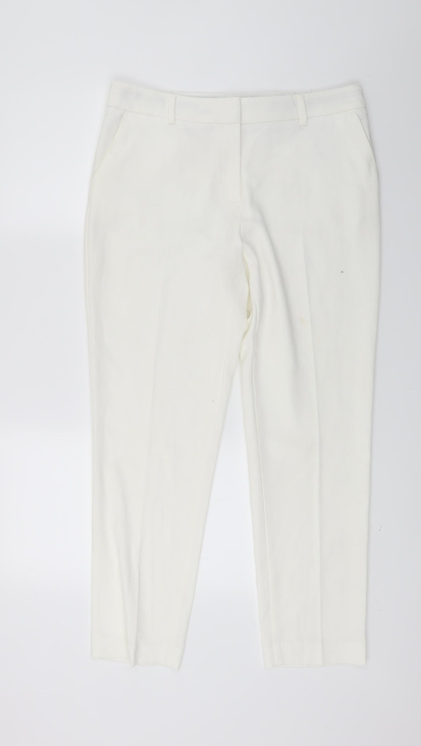 Marks and Spencer Womens White   Trousers  Size 12 L25.5 in