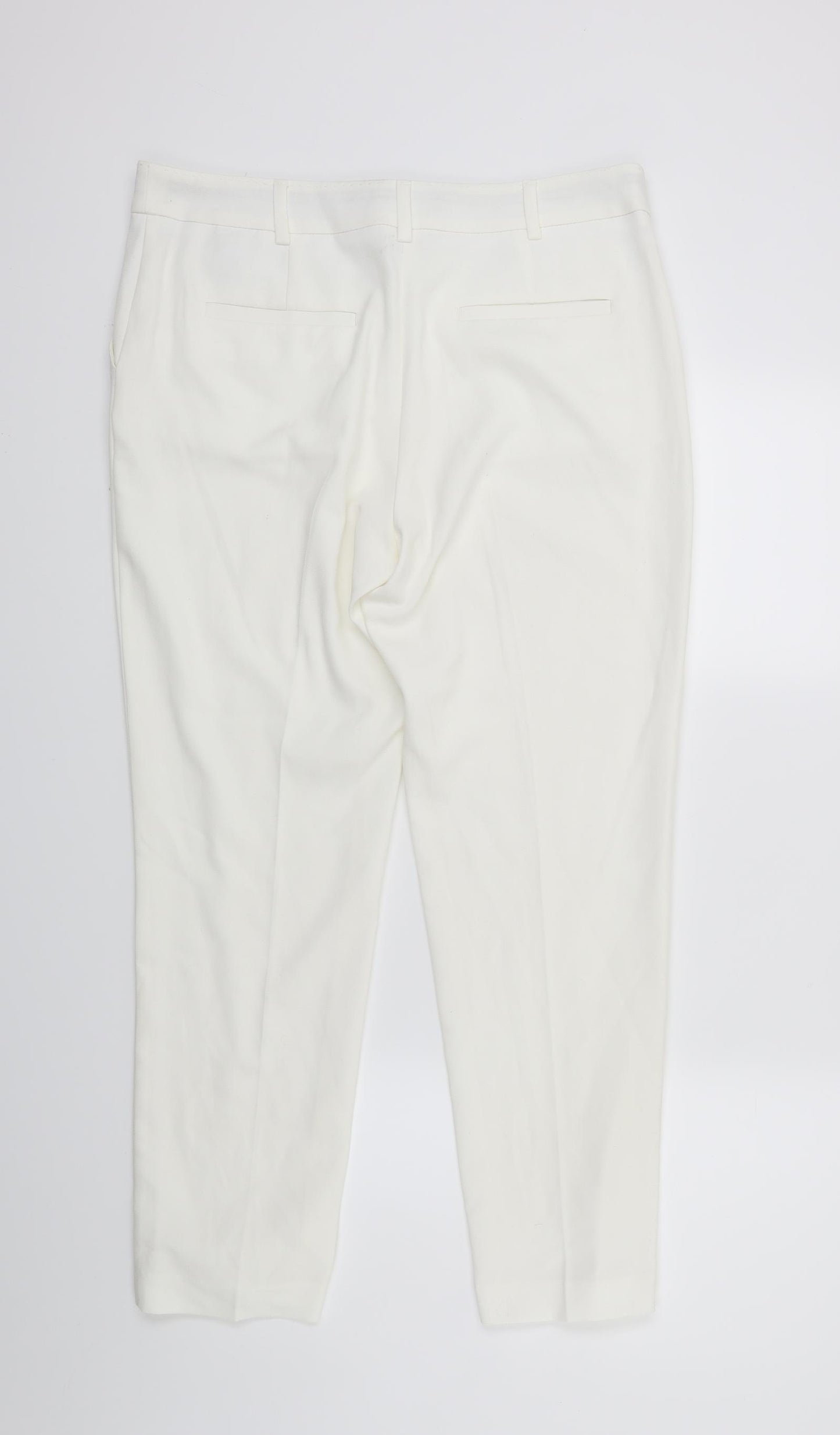 Marks and Spencer Womens White   Trousers  Size 12 L25.5 in