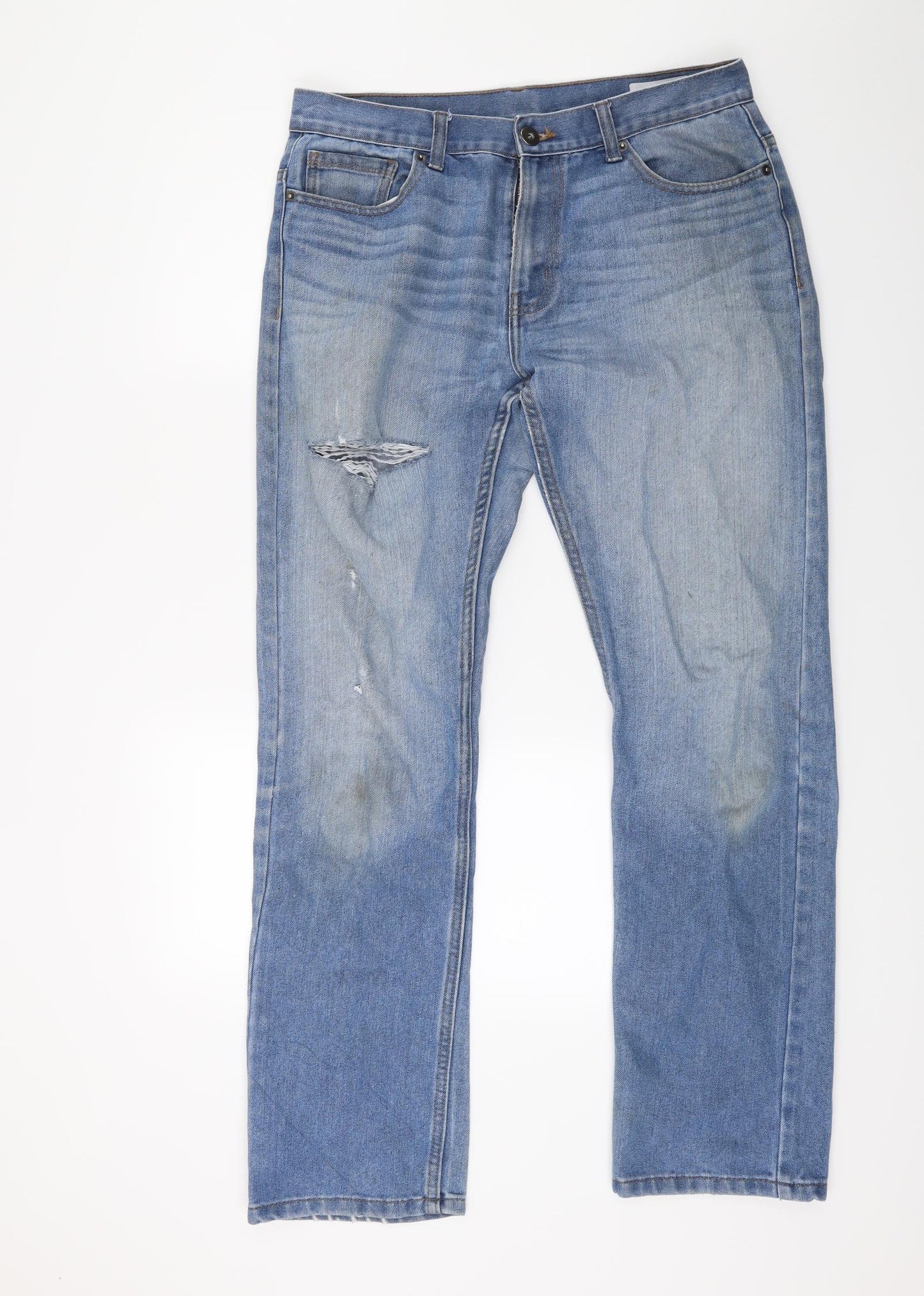 Primark Mens Blue  Denim Straight Jeans Size 34 L34 in