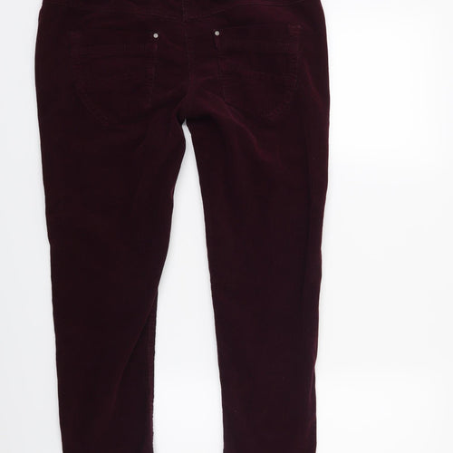 Hannah Montana Womens Red  Corduroy Skinny Jeans Size 8 L25 in