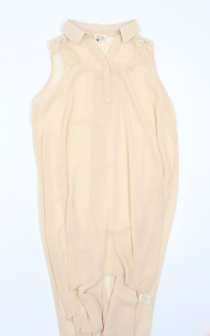NEXT Womens Beige Basic Blouse Size 10