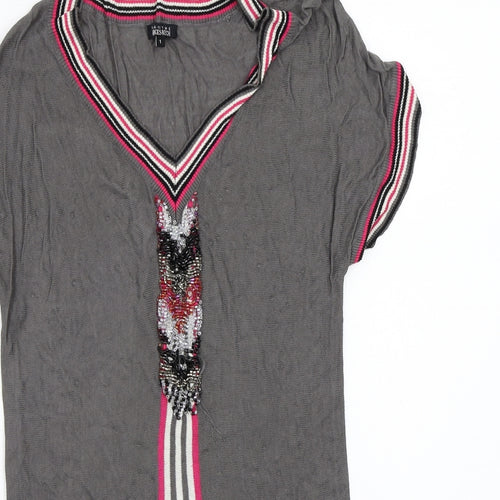 GEORGES RECH Womens Grey   Basic T-Shirt Size XS
