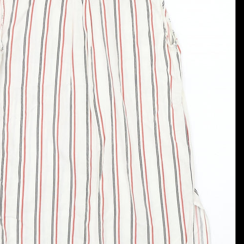 Newlook Womens White Striped  Basic T-Shirt Size 10