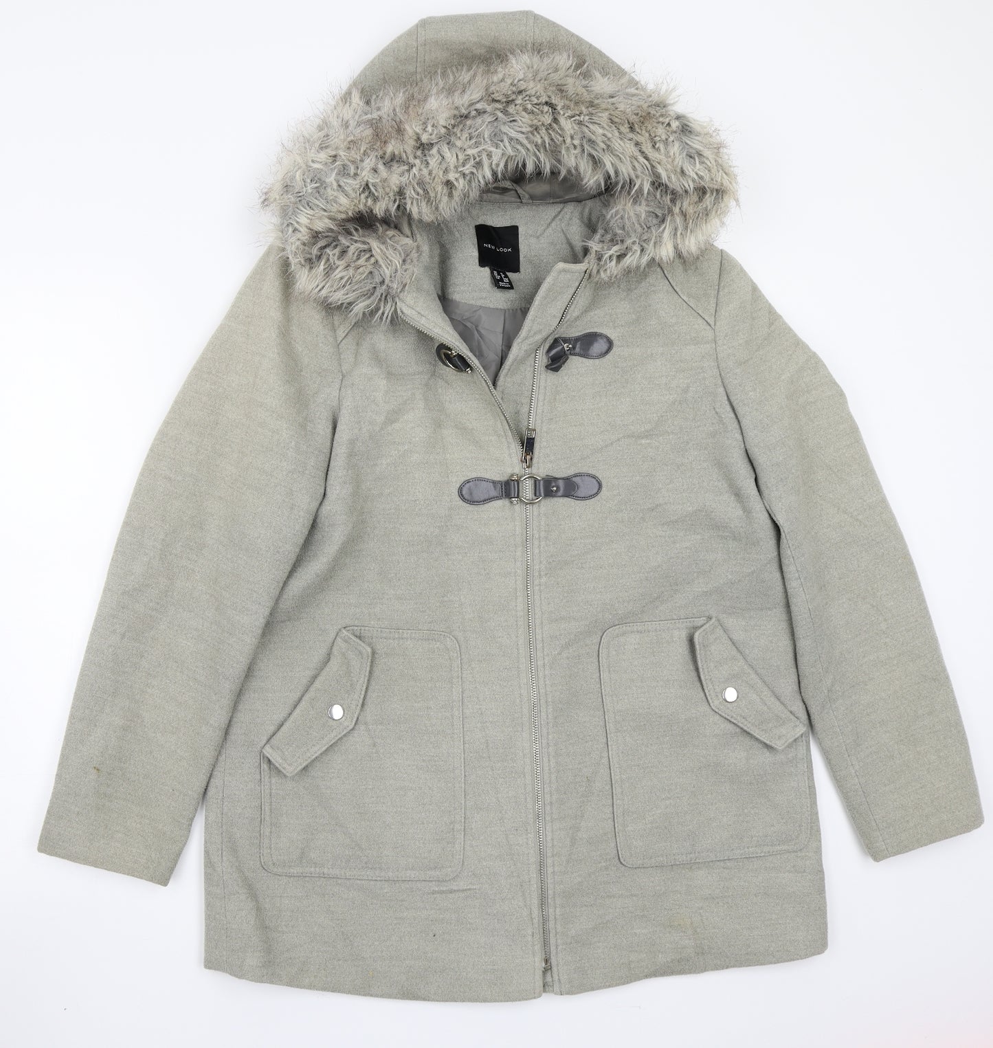Newlook Womens Grey   Jacket Coat Size 12
