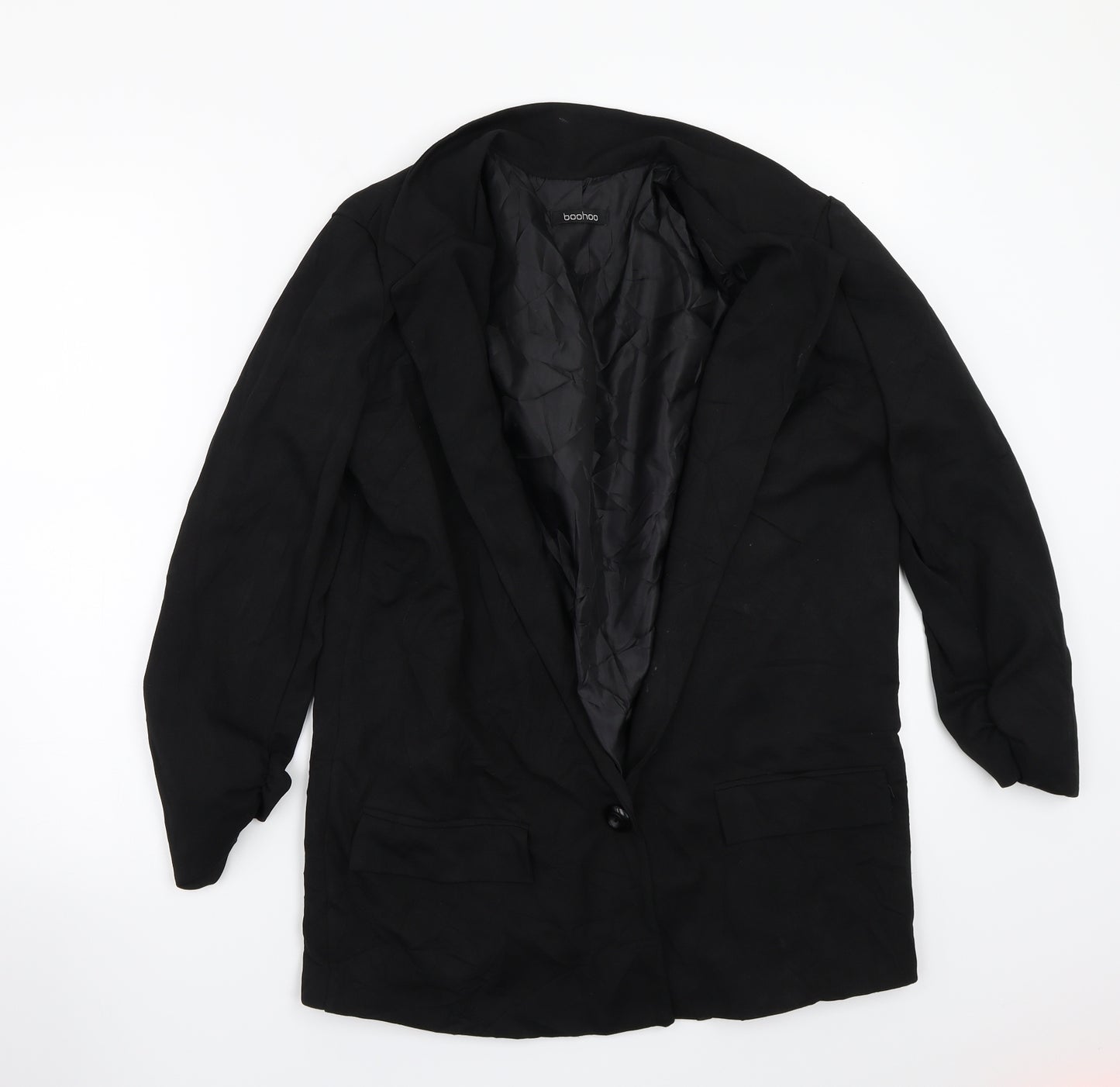 Boohoo Womens Black   Jacket Blazer Size 16