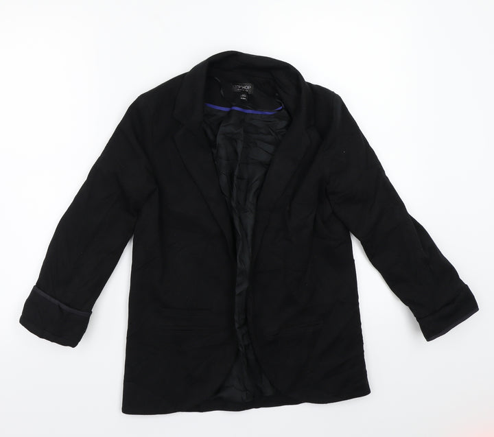 Topshop Womens Black Jacket Coat Size 8