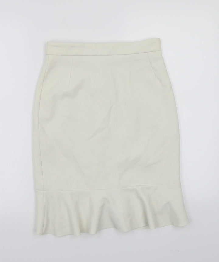 H&M Womens White   A-Line Skirt Size 6