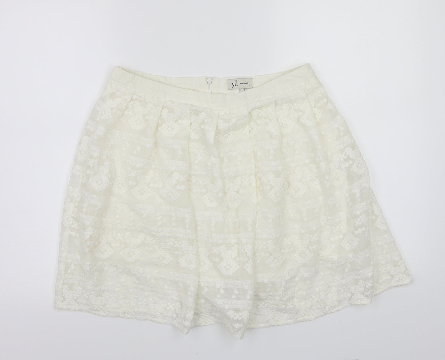 yfl Womens White   A-Line Skirt Size 12