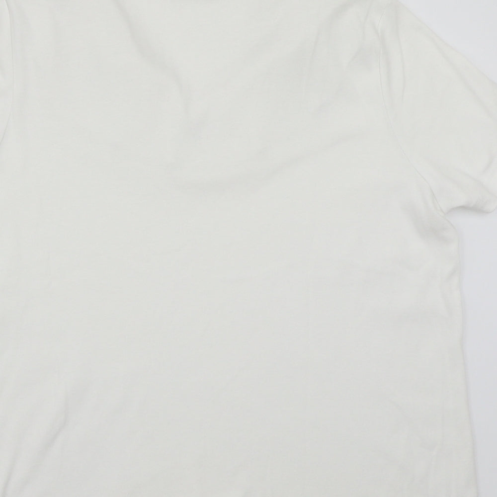 BM Womens White   Basic T-Shirt Size L