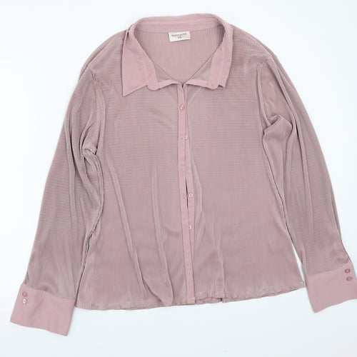 Bonmarché Womens Pink   Basic Button-Up Size 22