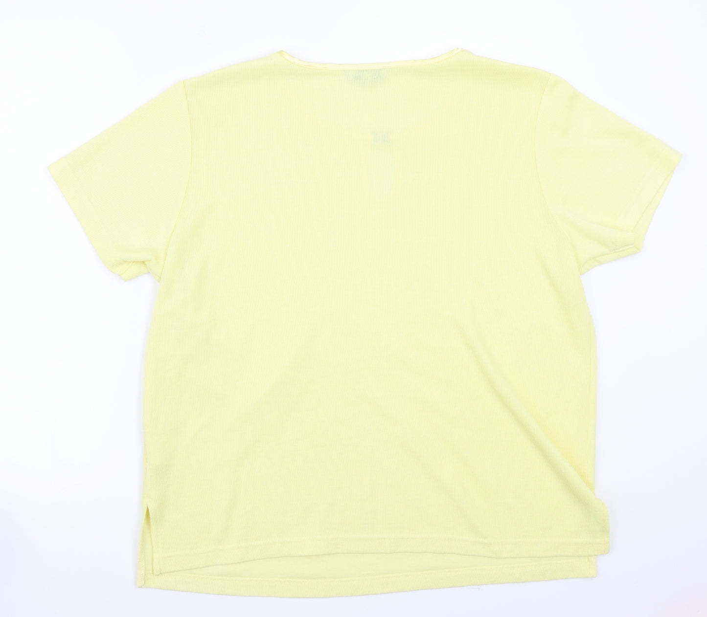 Carolyn Taylor Womens Yellow   Basic T-Shirt Size M
