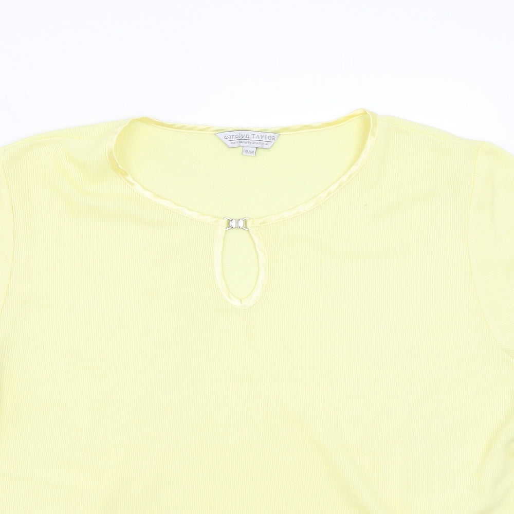 Carolyn Taylor Womens Yellow   Basic T-Shirt Size M