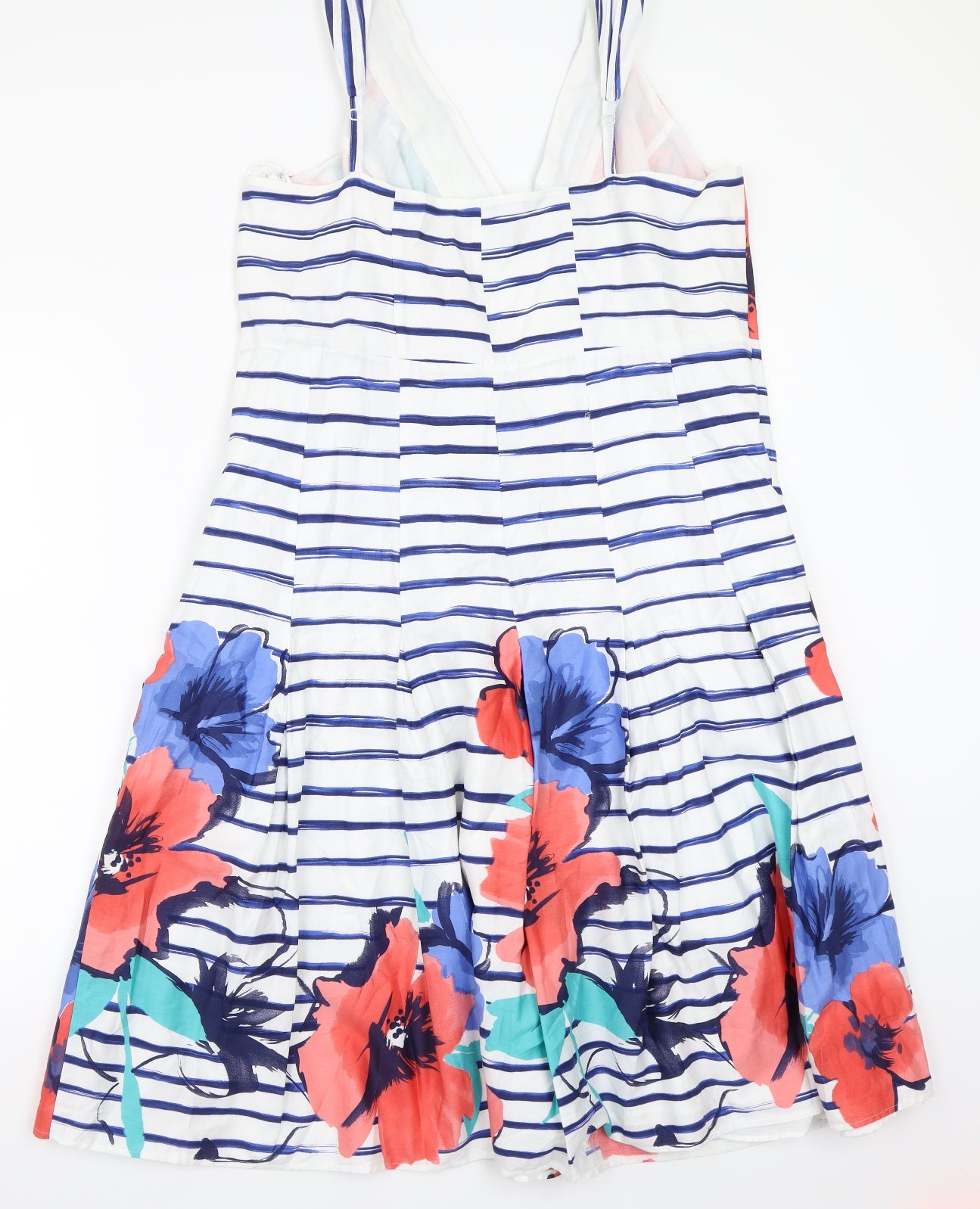 Per Una Womens White Floral  A-Line  Size 18