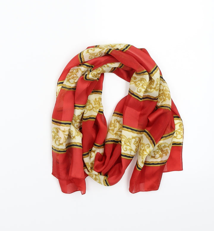 Preworn Womens Red Paisley   Scarf