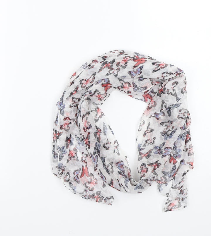 Preworn Womens White Animal Print   Scarf