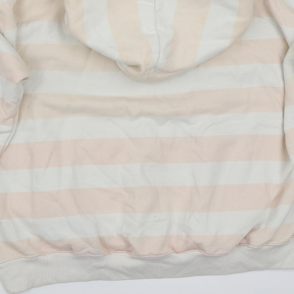 Dario rock Womens Pink Striped  Pullover Hoodie Size XL