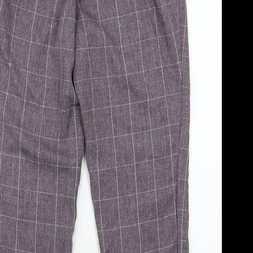 Damart Womens Purple Check  Trousers  Size 18 L24 in