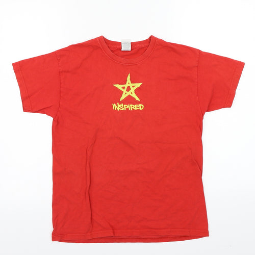 Fruit of the Loom Girls Red   Basic T-Shirt Size 9-10 Years