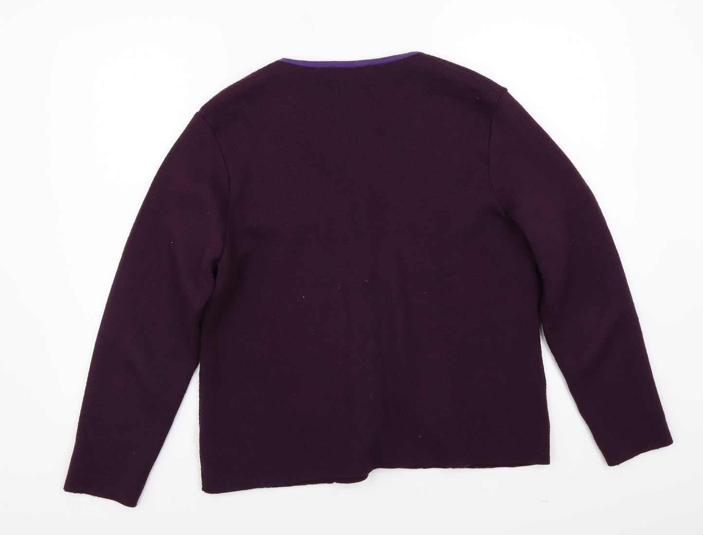 Marks and Spencer Womens Purple   Cardigan Jumper Size 16