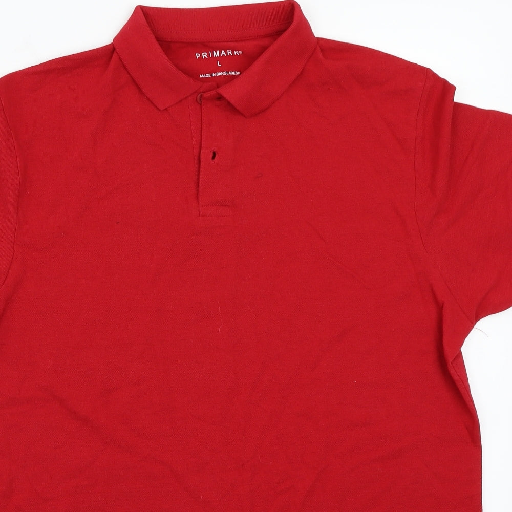 Primark Mens Red    Polo Size L