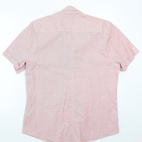 Easy Mens Red    Button-Up Size L