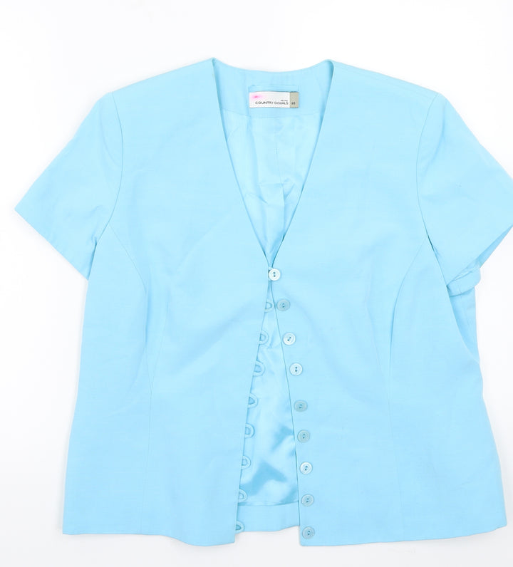 Country Casuals Womens Blue Jacket Coat Size 16