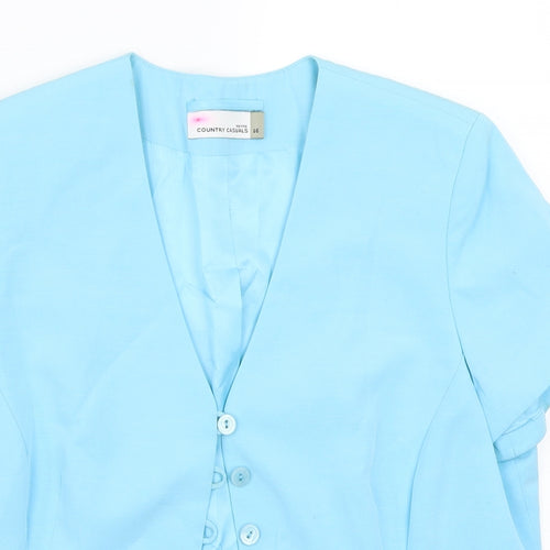 Country Casuals Womens Blue   Jacket Coat Size 16