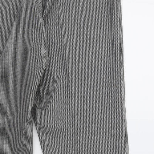 Preworn Womens Black Herringbone  Trousers  Size 34 in L30 in