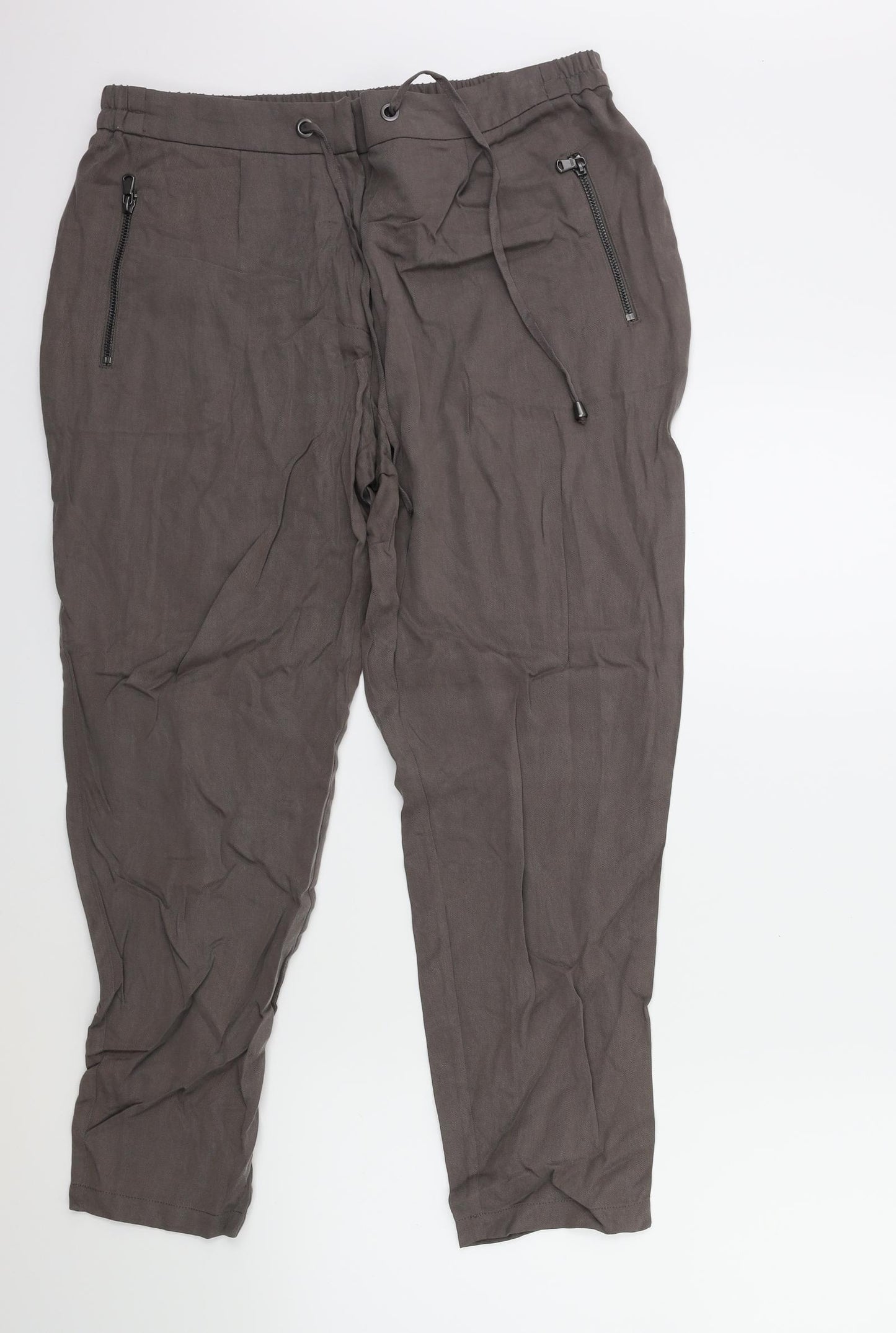 Mint Velvet Womens Grey   Trousers  Size 14 L26 in