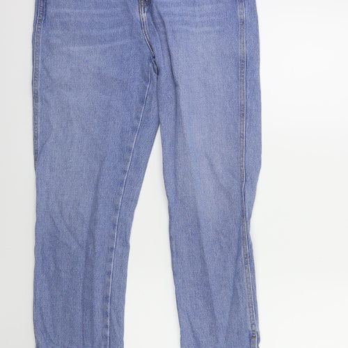 Denim & Co. Womens Blue  Denim Straight Jeans Size 12 L31 in