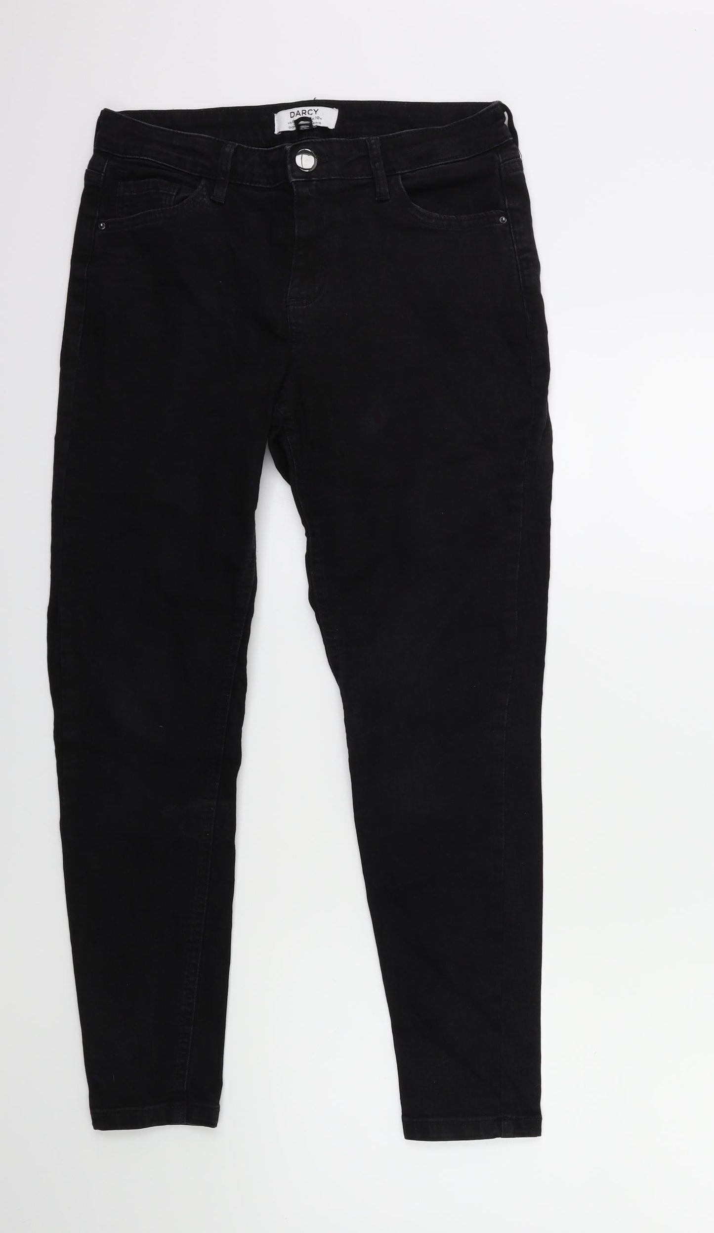 Dorothy Perkins Womens Black  Denim Skinny Jeans Size 10 L26 in
