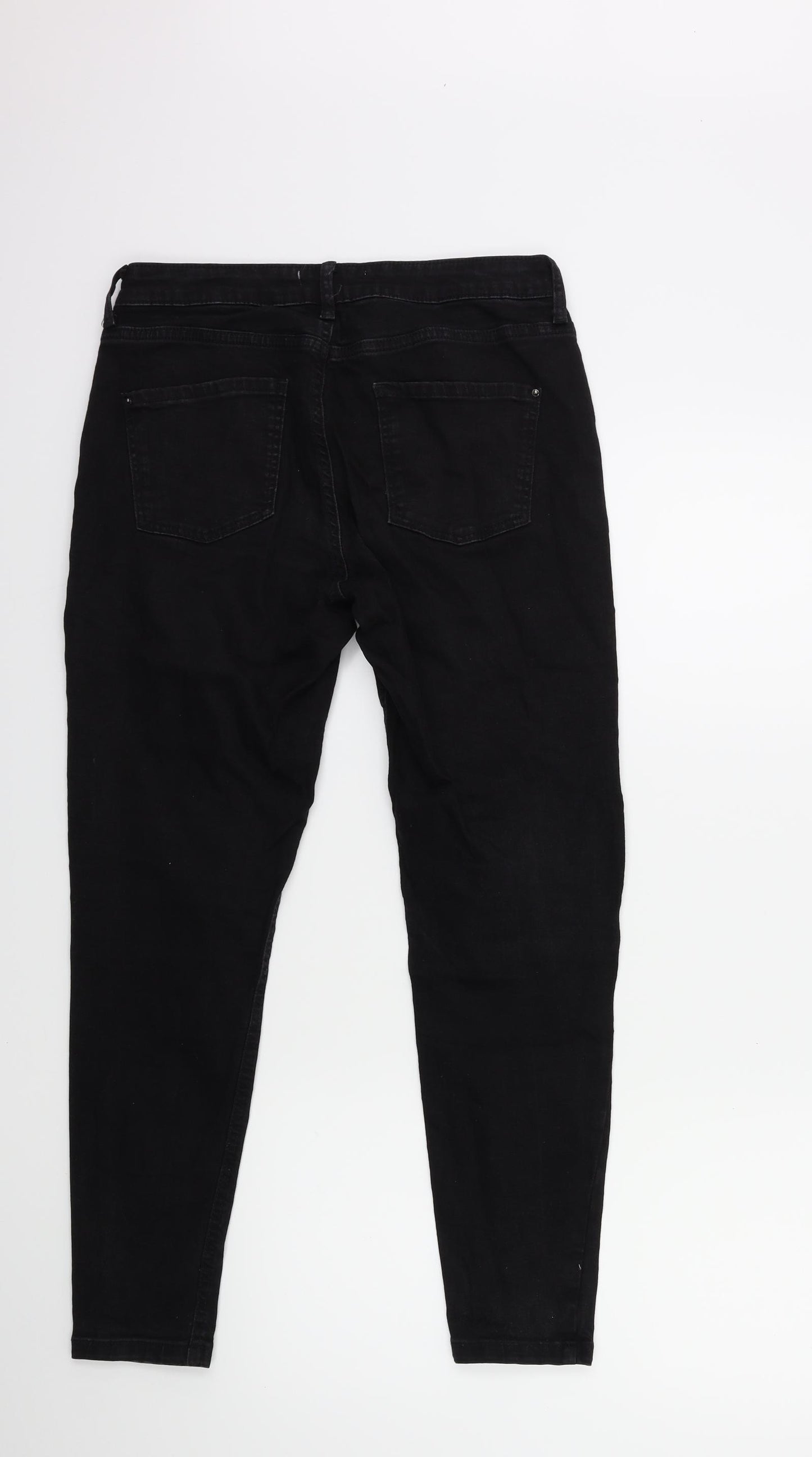 Dorothy Perkins Womens Black  Denim Skinny Jeans Size 10 L26 in