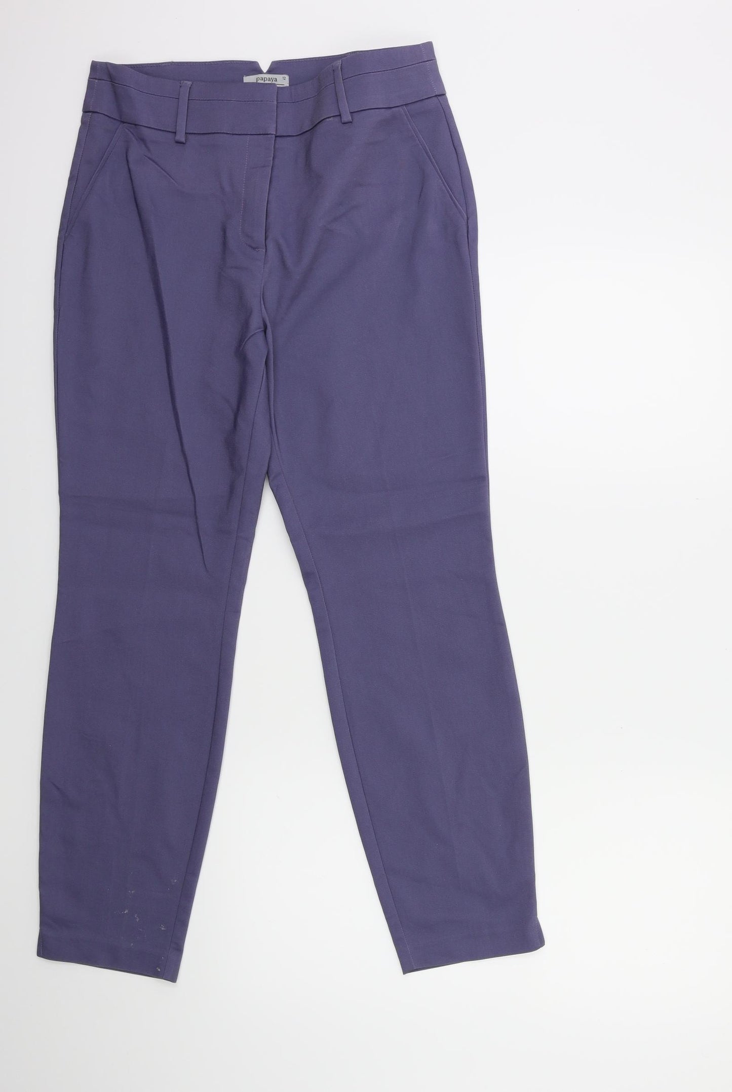 Papaya Womens Blue   Trousers  Size 12 L27 in