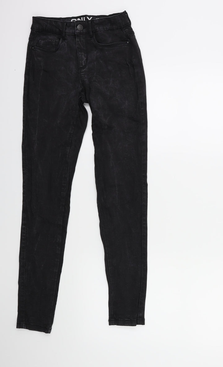 Only Womens Black Denim Skinny Jeans Size XS L28 in - Acid wash