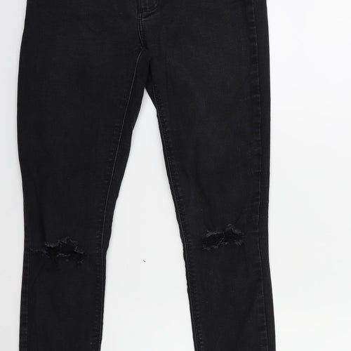 Denim & Co. Womens Black  Denim Skinny Jeans Size 10 L27 in