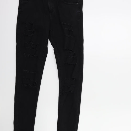 Denim & Co. Womens Black  Denim Skinny Jeans Size 10 L29 in