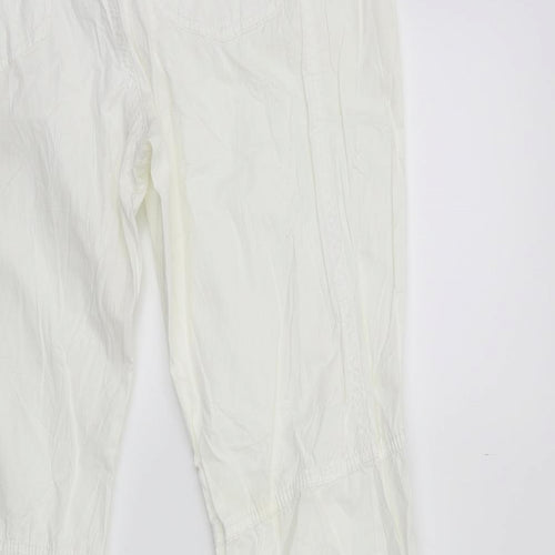 Mexx Womens White   Cargo Trousers Size 16 L31 in