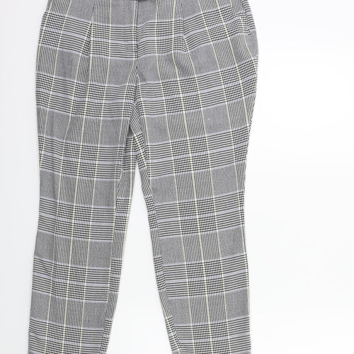 Dorothy Perkins Womens Green Check  Trousers  Size 10 L25 in