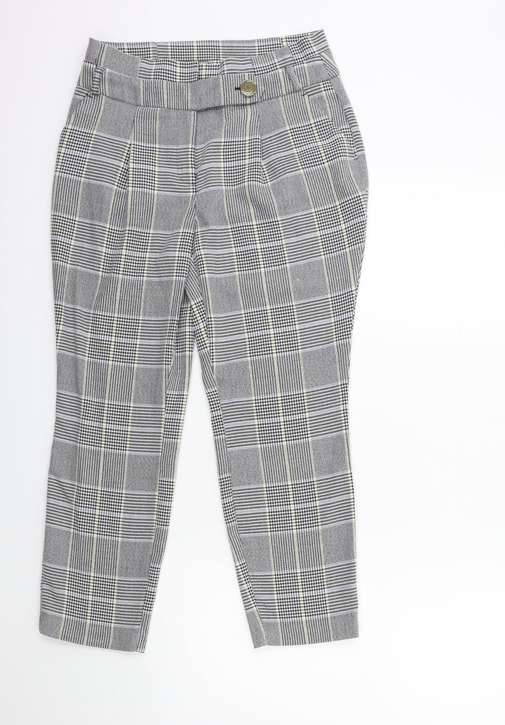 Dorothy Perkins Womens Green Check  Trousers  Size 10 L25 in