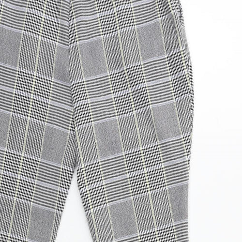 Dorothy Perkins Womens Green Check  Trousers  Size 10 L25 in
