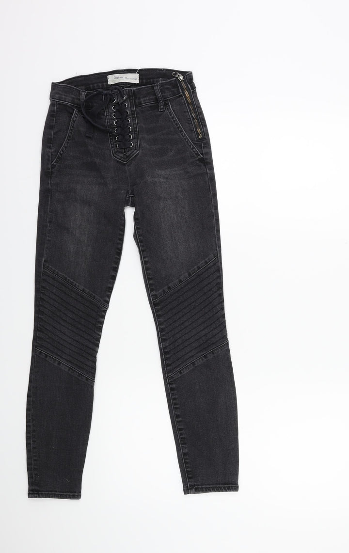 Gap Womens Black Denim Skinny Jeans Size 24 in L26 in