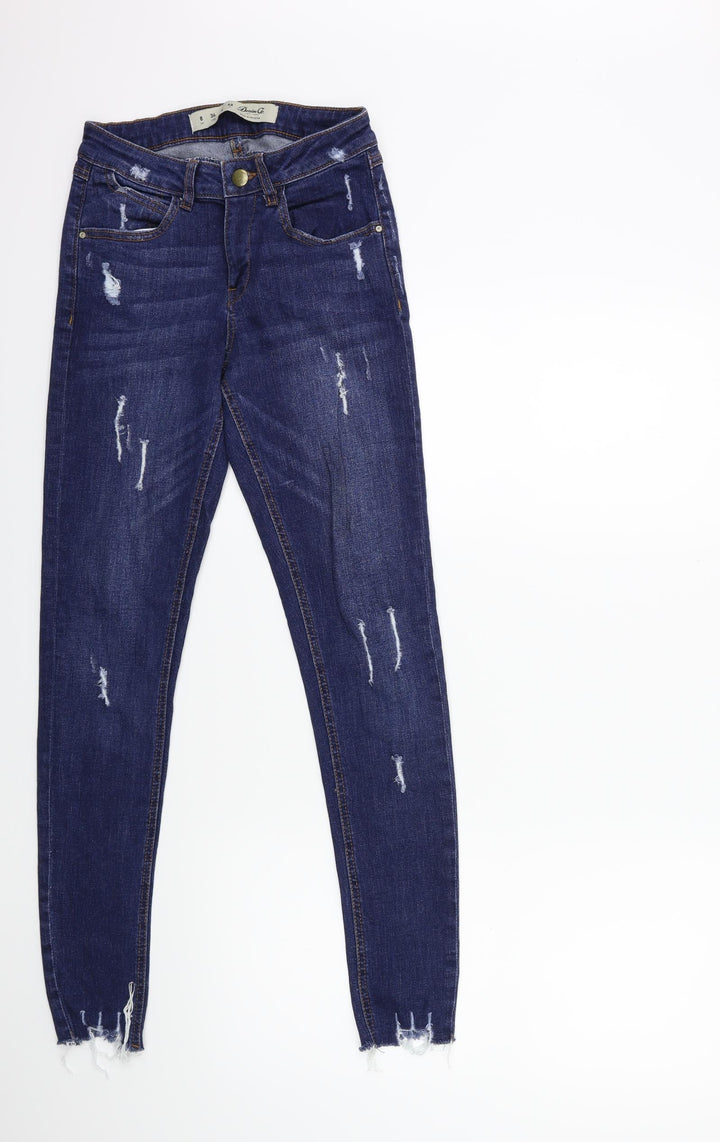 Denim & Co. Womens Blue Denim Skinny Jeans Size 8 L29 in