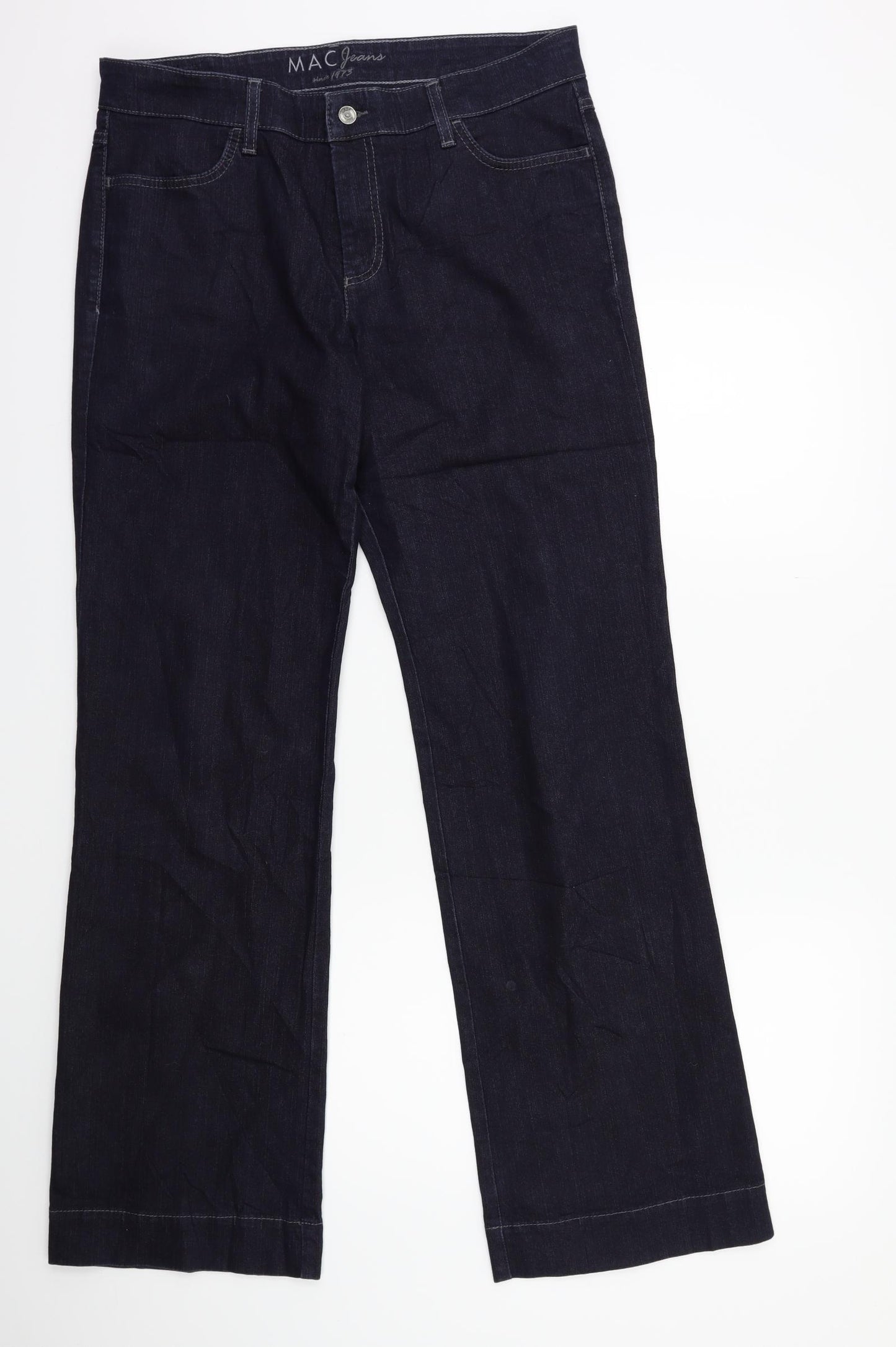 mac Womens Blue  Denim Bootcut Jeans Size 14 L32 in